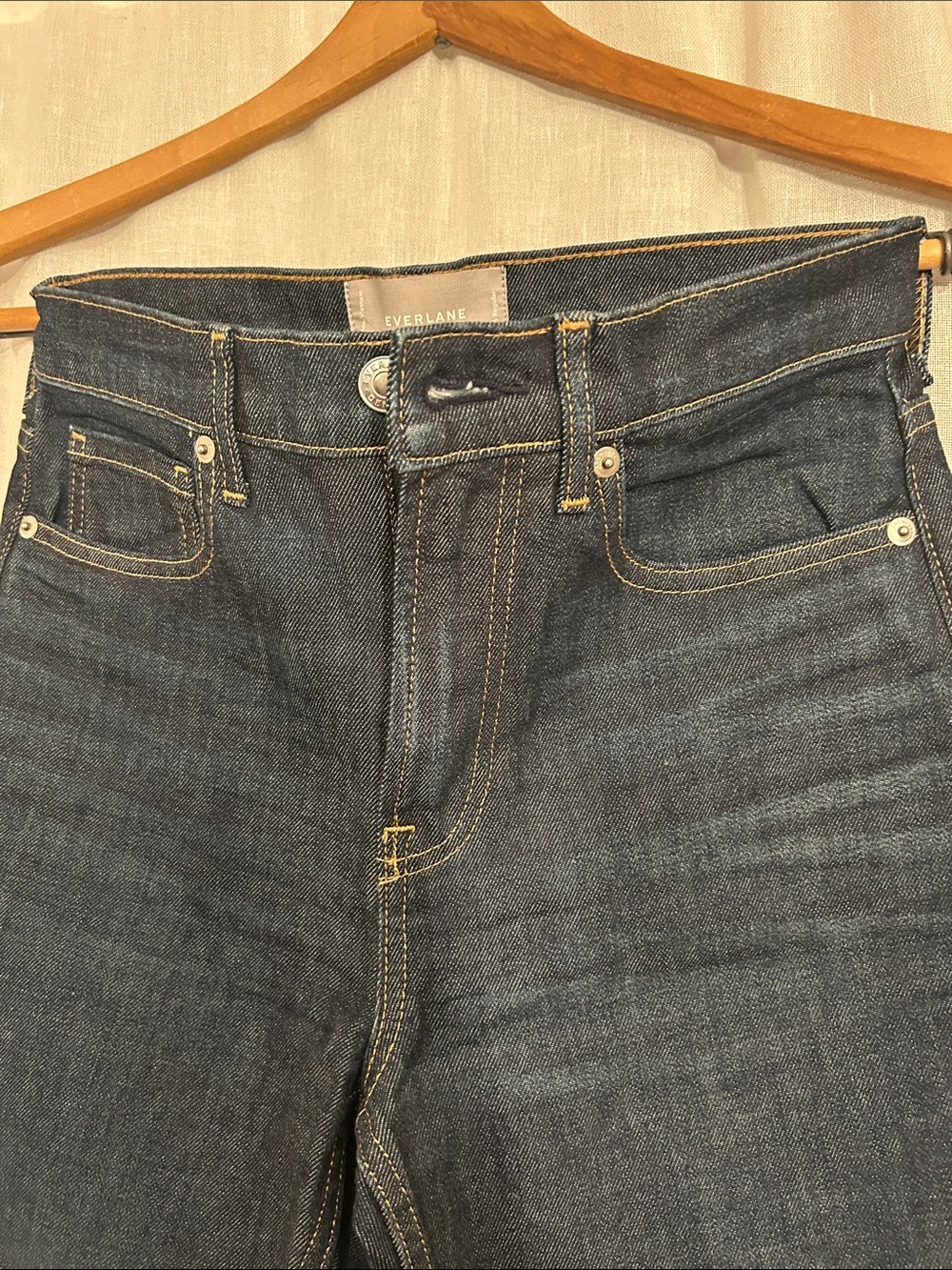 Everlane Dark Blue Bootcut Jeans - Picture 2 of 4